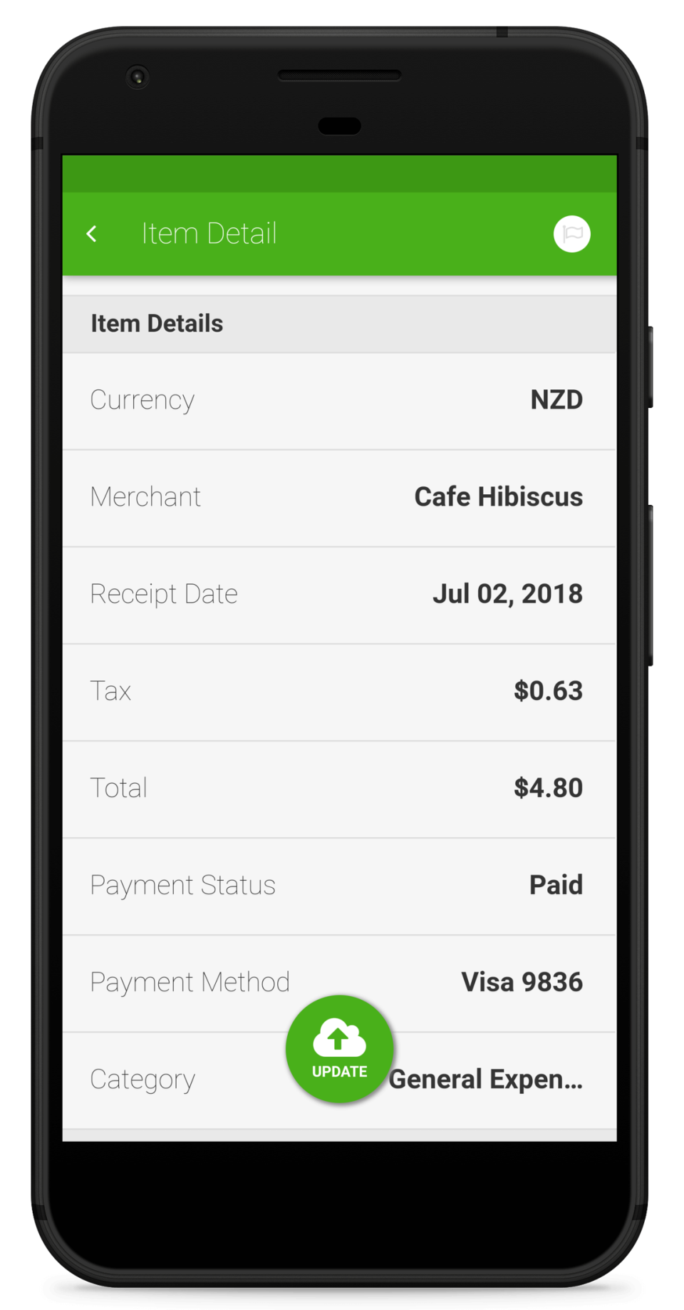 screenshot of Receipt Stash